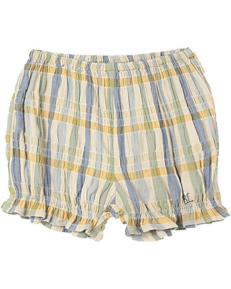 Bobo Choses Shorts a Quadri - 100% Cotone Pantaloni Corti