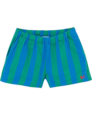 Bobo Choses Shorts a Righe Blu - 100% Cotone Pantaloni Corti