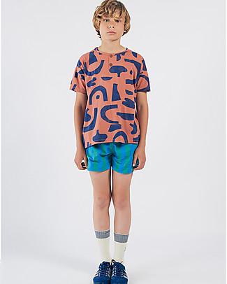Bobo Choses Shorts a Righe Blu - 100% Cotone Pantaloni Corti
