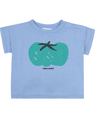 Bobo Choses T-shirt Baby Pomodoro - Blu Polvere - 100% Cotone Bio T-Shirt e Canotte