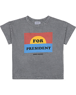 Bobo Choses T-shirt For President - Cielo - 100% Cotone Bio T-Shirt e Canotte