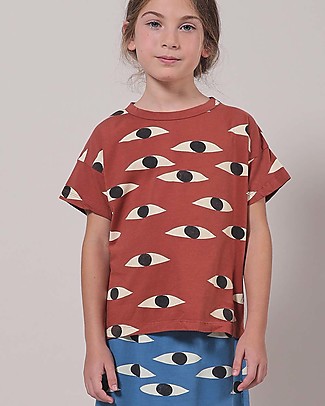 Bobo Choses T-shirt Occhi - Noce di Cocco - 100% Cotone Bio T-Shirt e Canotte