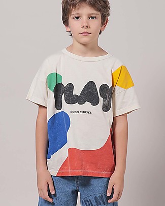 Bobo Choses T-shirt Play - Tortora - 100% Cotone Bio T-Shirt e Canotte
