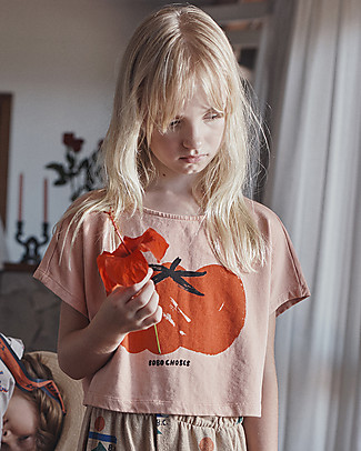 Bobo Choses Top Corto Pomodoro - Cipria - 100% Cotone Bio Top
