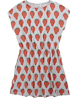 Bobo Choses Vestito Manica Corta - Strawberry All Over - 100% Cotone Bio Vestiti_