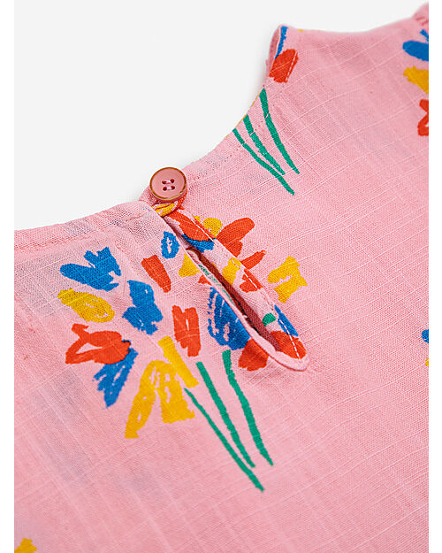Bobo Choses Vestito Maniche Balze Fireworks - Rosa - Lino e Viscosa Vestiti_