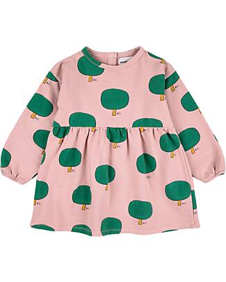 Bobo Choses Vestito Maniche Lunghe - Alberi - Rosa Salmone - Cotone Bio Vestiti_