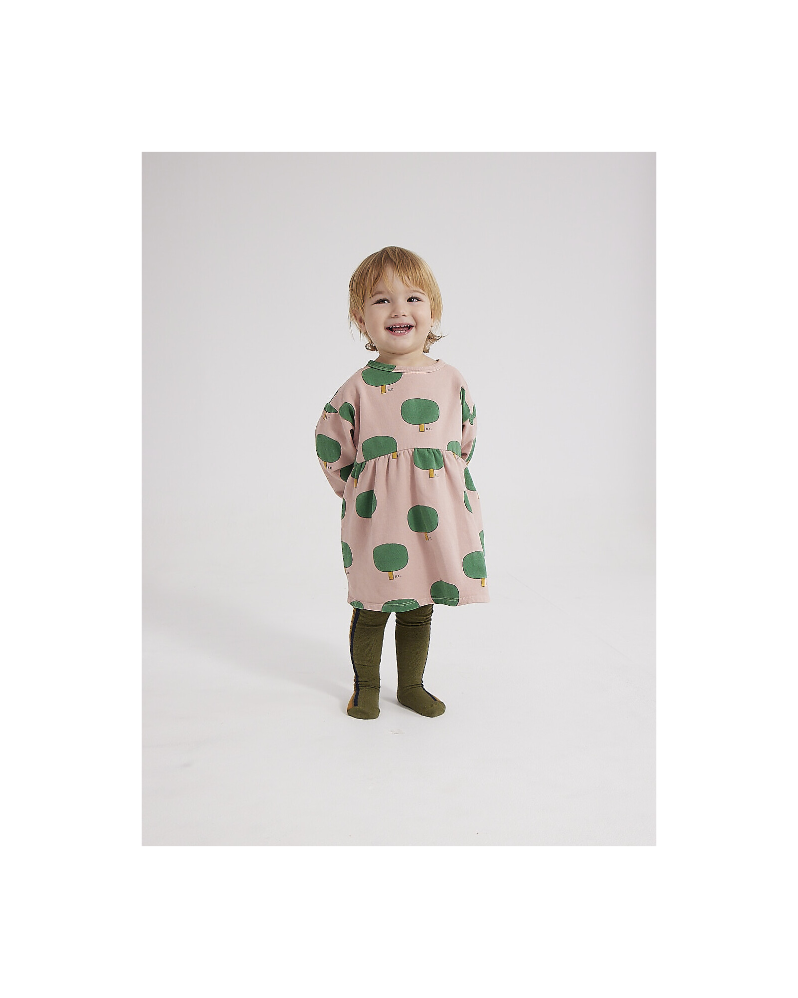 Bobo Choses Vestito Maniche Lunghe - Alberi - Rosa Salmone