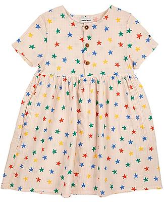 Bobo Choses Vestito Stelle Multicolore - Beige - 100% Cotone Vestiti_