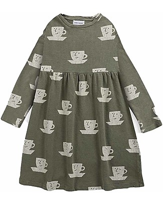 Bobo Choses Vestito Tazze - Verde erba - Cotone Organico Vestiti_