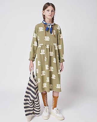 Bobo Choses Vestito Tazze - Verde erba - Cotone Organico Vestiti_