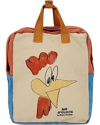 Bobo Choses Zaino Mr. O'Clock - 23 x 27 x 10 cm - 100% Cotone Bio Zaini Asilo