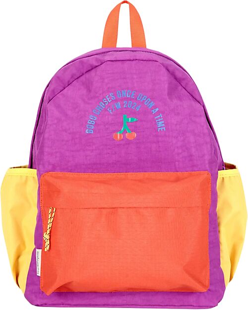 Bobo Choses Zaino per Bambini Color Block - Ciliegie - Multicolore - 100% Materiale Riciclato Zaini Scuola