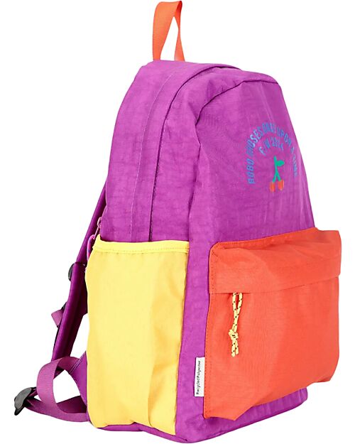 Bobo Choses Zaino per Bambini Color Block - Ciliegie - Multicolore - 100% Materiale Riciclato Zaini Scuola