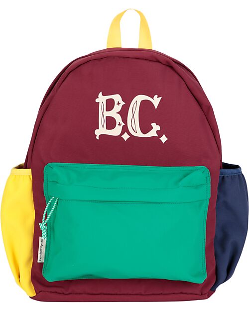 Bobo Choses Zaino per Bambini Color Block - Logo - Multicolore - 100% Materiale Riciclato Zaini Scuola