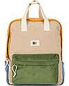 Bobo Choses Zaino per Bambini - Color Block - Tessuto a Coste Simil Velluto - 29 x 23 x 10 cm Zaini Asilo