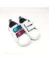 Bobux OUTLET - Scarpina I-Walk Grass Court Switch - Bianco - Strap Multicolor Intercambiabili! - Pezzo di Showroom Sneakers