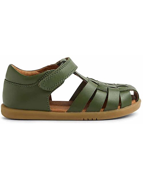 Bobux Sandali I Walk Harbor - Bronze Green - Pelle Premium - Camminatori Esperti Scarpe