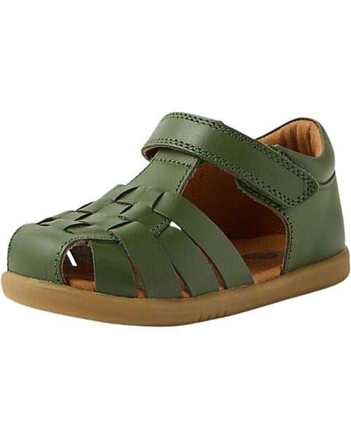 Bobux Sandali I Walk Harbor - Bronze Green - Pelle Premium - Camminatori Esperti Scarpe