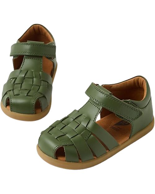 Bobux Sandali I Walk Harbor - Bronze Green - Pelle Premium - Camminatori Esperti Scarpe