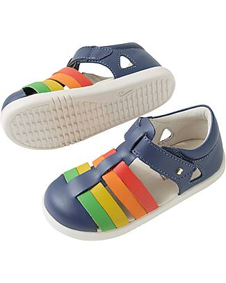 Bobux Sandali I Walk Tidal Ragnetto - Vintage Indigo Multicolore - Camminatori Esperti Sandali