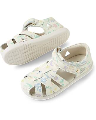 Bobux Sandali I Walk Tropicana II - White Floral - Camminatori Esperti Sandali