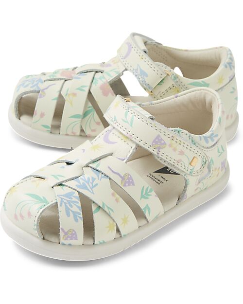 Bobux Sandali I Walk Tropicana II - White Floral - Camminatori Esperti Sandali