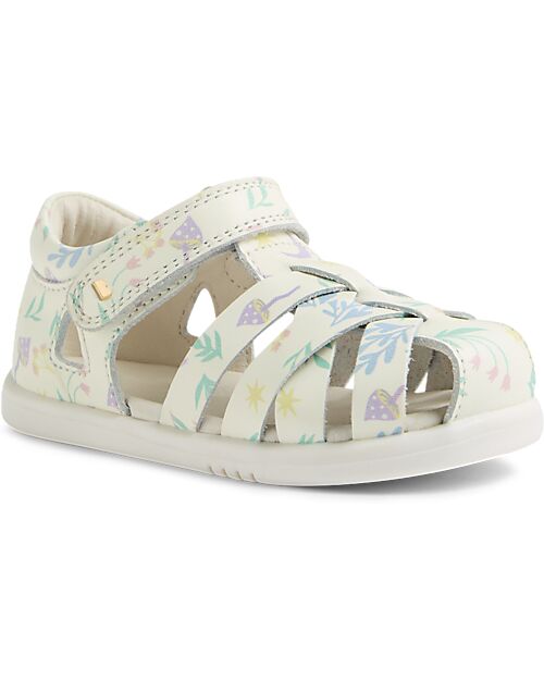 Bobux Sandali I Walk Tropicana II - White Floral - Camminatori Esperti Scarpe