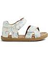 Bobux Sandali Step Up Flora - White Floral - Pelle Premium - Primi Passi Scarpe