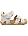 Bobux Sandali Step Up Flora - White Floral - Pelle Premium - Primi Passi Scarpe