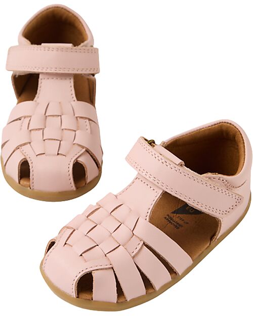 Bobux Sandali Step Up Harbor - Ballet Pink - Pelle Premium - Primi Passi Scarpe