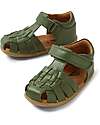 Bobux Sandali Step Up Harbor - Bronze Green - Pelle Premium - Primi Passi Sandali