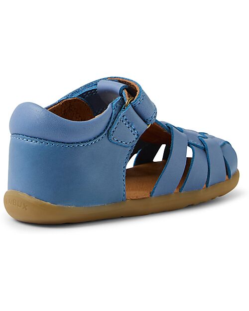 Bobux Sandali Step Up Harbor - Coronet Blu - Pelle Premium - Primi Passi Scarpe