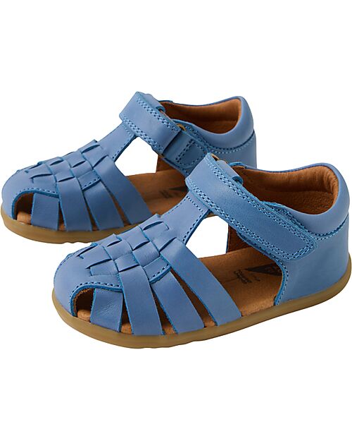 Bobux Sandali Step Up Harbor - Coronet Blu - Pelle Premium - Primi Passi Scarpe