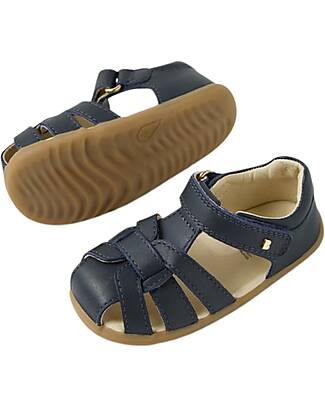 Bobux Sandali Step Up Skip Twist - Blu Navy - Pelle Premium - Primi Passi Sandali