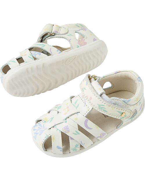 Bobux Sandali Step Up Tropicana II - White Floral - Primi Passi Sandali