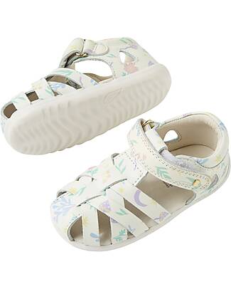 Bobux Sandali Step Up Tropicana II - White Floral - Primi Passi Sandali