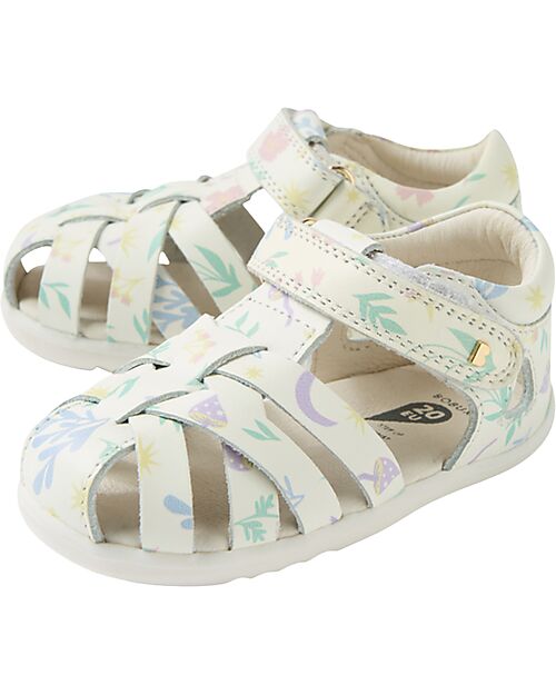 Bobux Sandali Step Up Tropicana II - White Floral - Primi Passi Sandali