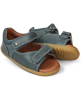 Bobux Sandalino I-Walk Driftwood - Ardesia - Doppia Chiusura e Suola Flessibile! Scarpe