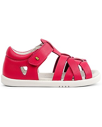 Bobux Sandalino I-Walk Tropicana Ragnetto - Fragola - Stringhe Intrecciate e Suola Flessibile! Cerimonia