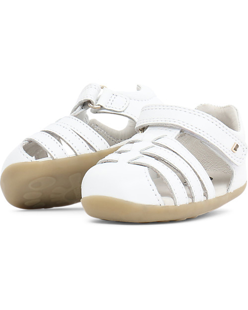 Bobux Sandalino Step-Up Jump Ragnetto - Bianco - Super flessibile per ogni Occasione! Sandali