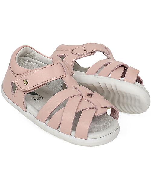 Bobux Sandalino Step-Up Tropicana Ragnetto - Rosa Conchiglia - Ideale per i primi passi! Sandali