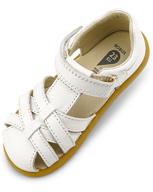 Bobux Sandalo I Walk Cross Jump - Bianco - Camminatori Esperti Sandali
