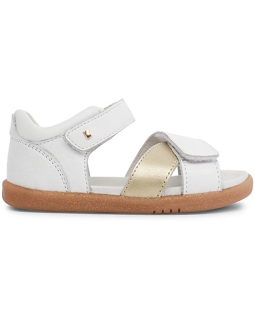 Bobux Sandalo I Walk Sail - Bianco/Oro - Camminatori Esperti Sandali