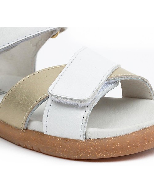 Bobux Sandalo I Walk Sail - Bianco/Oro - Camminatori Esperti Sandali