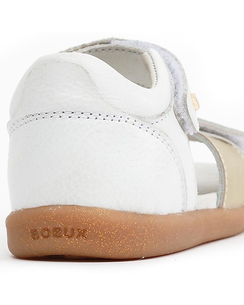 Bobux Sandalo I Walk Sail - Bianco/Oro - Camminatori Esperti Sandali