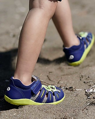 Bobux Sandalo I-Walk Summit - Mirtillo/Neon - Suola Aktiv per Ogni Superficie! Scarpe_