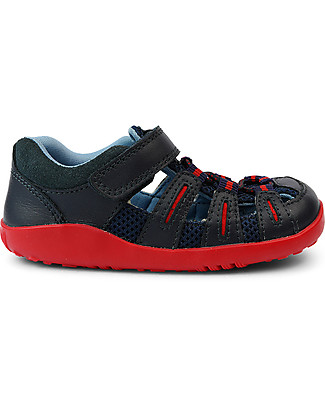 Bobux Sandalo I-Walk Summit - Navy/Rosso - Suola Aktiv per Ogni Superficie! Scarpe_