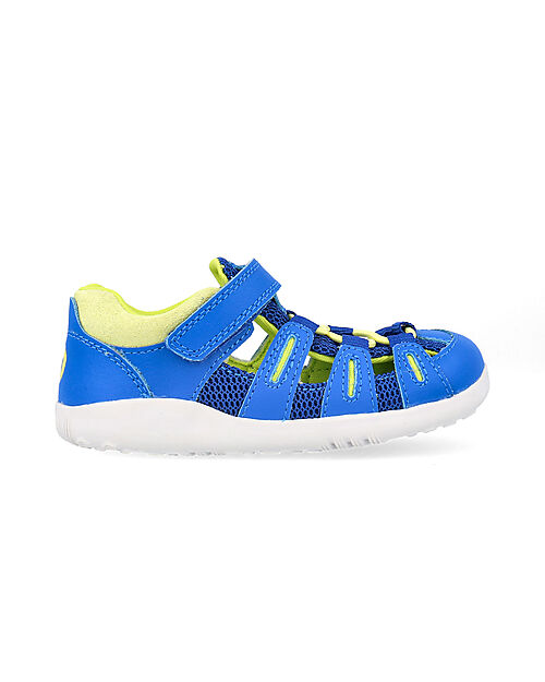 Bobux Sandalo I Walk Summit Snorkel Blue e Sunny Lime Camminatori Esperti unisex bambini