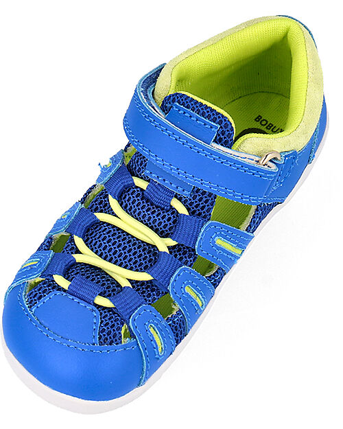 Bobux Sandalo I Walk Summit - Snorkel Blue e Sunny Lime - Camminatori Esperti Sandali